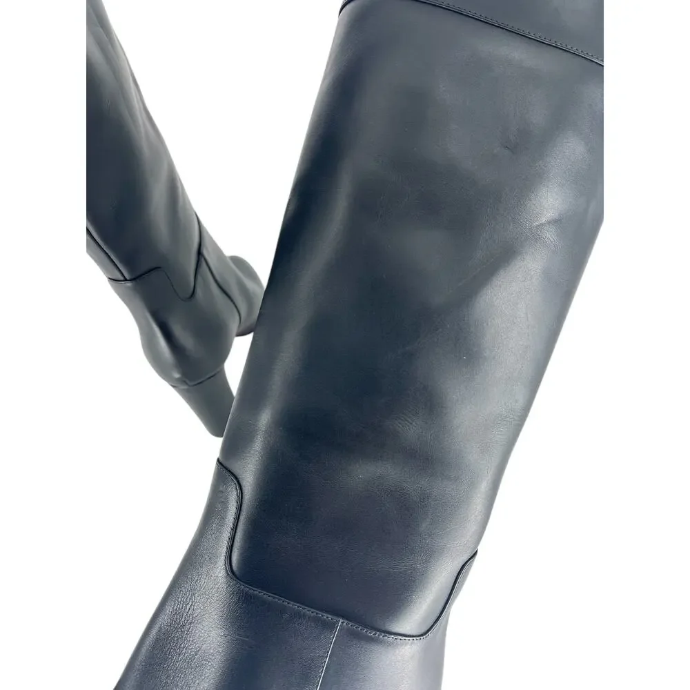 Christian Louboutin Loo Botta 85mm Knee High Boot in Black Calf Leather - Picture 10 of 16